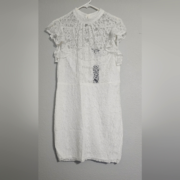 Lulu's White Lace Mini Dress - Picture 1 of 2